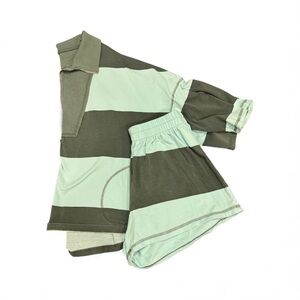 Rugby Striped Shirt and Shorts Set